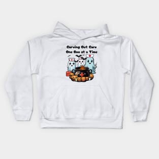 Carving Out Care One Boo at a Time Kids Hoodie